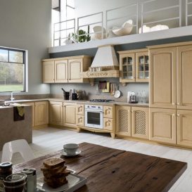 Cucina Classica su una parete 09
